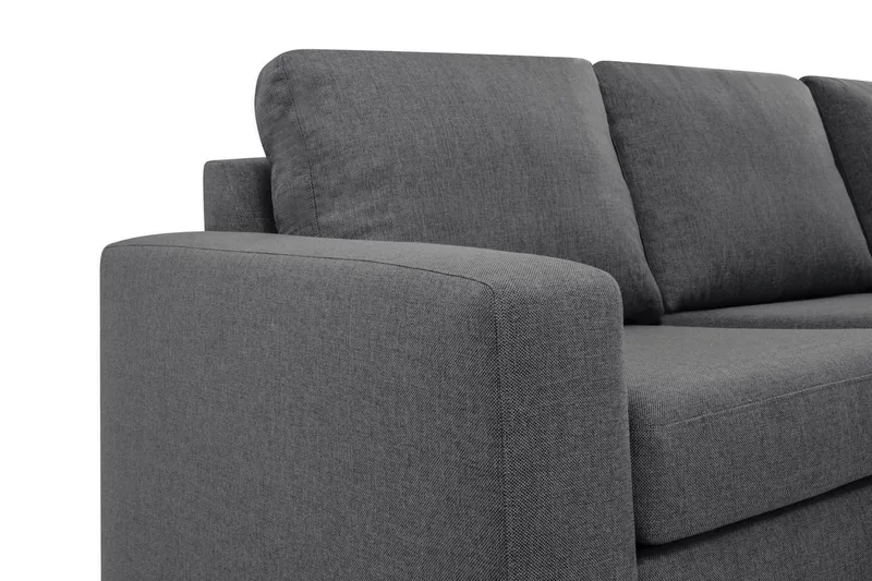 Crazy Limited Edition 4-seters Høyrevendt L-formet Sjeselongsofa i Stoff - Mørk grå - Møbler - Sofaer - Sofaer med sjeselong - 4 seters sofa med divan