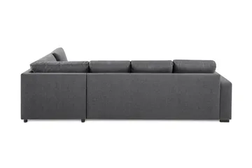Crazy Limited Edition 4-seters Høyrevendt L-formet Sjeselongsofa i Stoff - Mørk grå - Møbler - Sofaer - Sofaer med sjeselong - 4 seters sofa med divan