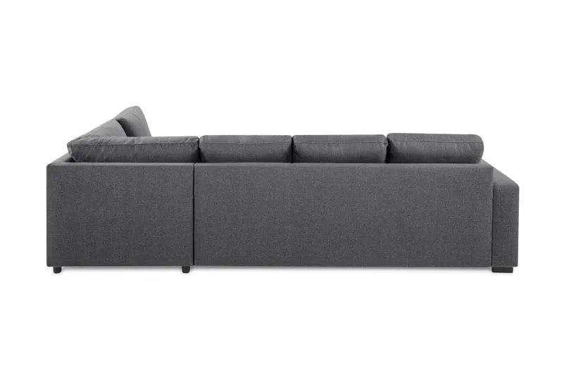 Crazy Limited Edition 4-seters Høyrevendt L-formet Sjeselongsofa i Stoff - Mørk grå - Møbler - Sofaer - Sofaer med sjeselong - 4 seters sofa med divan