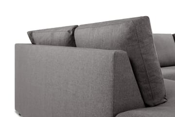 Crazy Limited Edition 4-seters Venstrevendt L-formet Dyp Sjeselongsofa i Stoff - Grå - Møbler - Sofaer - Sofaer med sjeselong - 4 seters sofa med divan