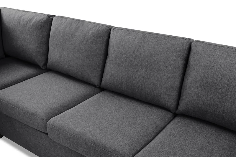 Crazy Limited Edition 4-seters Venstrevendt L-formet Sjeselongsofa i Stoff - Mørk grå - Møbler - Sofaer - Sofaer med sjeselong - 4 seters sofa med divan