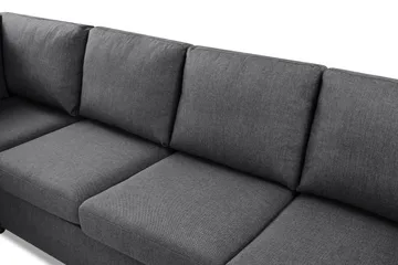 Crazy Limited Edition 4-seters Venstrevendt L-formet Sjeselongsofa i Stoff - Mørk grå - Møbler - Sofaer - Sofaer med sjeselong - 4 seters sofa med divan