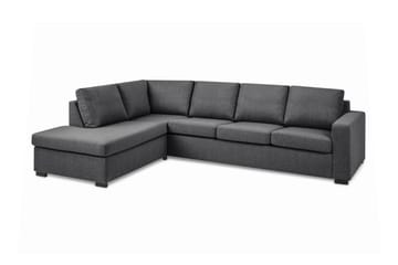 Crazy Limited Edition 4-seters Venstrevendt L-formet Sjeselongsofa i Stoff - Mørk grå - Møbler - Sofaer - Sofaer med sjeselong - 4 seters sofa med divan