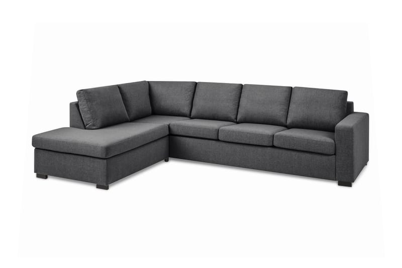 Crazy Limited Edition 4-seters Venstrevendt L-formet Sjeselongsofa i Stoff - Mørk grå - Møbler - Sofaer - Sofaer med sjeselong - 4 seters sofa med divan