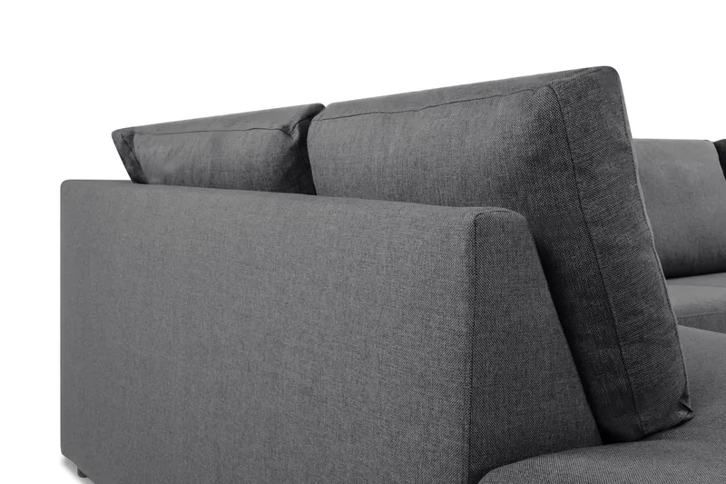Crazy Limited Edition 4-seters Venstrevendt L-formet Sjeselongsofa i Stoff - Mørk grå - Møbler - Sofaer - Sofaer med sjeselong - 4 seters sofa med divan