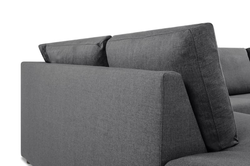 Crazy Limited Edition 4-seters Venstrevendt L-formet Sjeselongsofa i Stoff - Mørk grå - Møbler - Sofaer - Sofaer med sjeselong - 4 seters sofa med divan