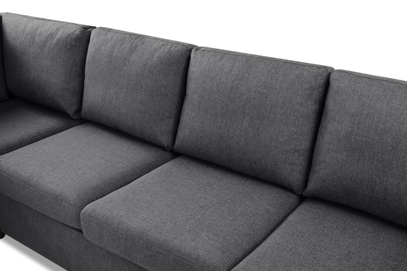Crazy Limited Edition 4-seters Venstrevendt L-formet Sjeselongsofa i Stoff - Mørkegrå - Møbler - Sofaer - Sofaer med sjeselong - 4 seters sofa med divan