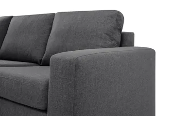 Crazy Limited Edition 4-seters Venstrevendt L-formet Sjeselongsofa i Stoff - Mørkegrå - Møbler - Sofaer - Sofaer med sjeselong - 4 seters sofa med divan