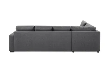 Crazy Limited Edition 4-seters Venstrevendt L-formet Sjeselongsofa i Stoff - Mørkegrå - Møbler - Sofaer - Sofaer med sjeselong - 4 seters sofa med divan