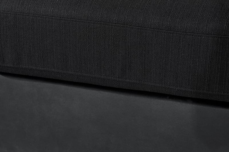 Cuba 4-seters Høyrevendt L-formet Sjeselongsofa i Kunstlær/Stoff inkl. Pynteputer - Grå / Svart - Møbler - Sofaer - Sofaer med sjeselong - 4 seters sofa med divan