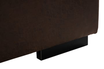 Cuba 4-seters Høyrevendt L-formet Sjeselongsofa i Kunstlær/Stoff inkl. Pynteputer - Brun / Beige - Møbler - Sofaer - Sofaer med sjeselong - 4 seters sofa med divan
