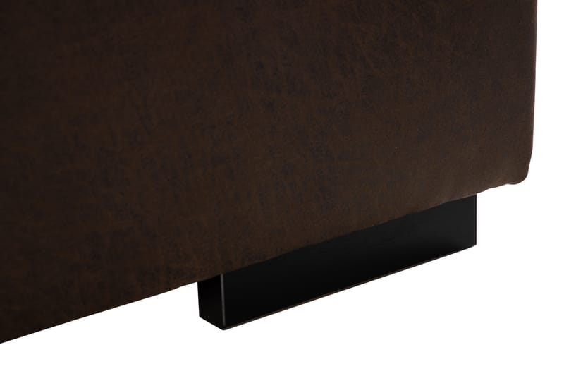 Cuba 4-seters Høyrevendt L-formet Sjeselongsofa i Kunstlær/Stoff inkl. Pynteputer - Brun / Beige - Møbler - Sofaer - Sofaer med sjeselong - 4 seters sofa med divan