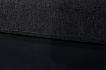 Cuba 4-seters Høyrevendt L-formet Sjeselongsofa i Kunstlær/Stoff - Svart / Grå - Møbler - Sofaer - Sofaer med sjeselong - 4 seters sofa med divan
