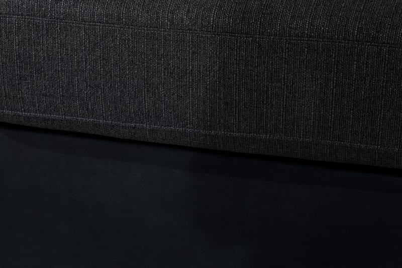 Cuba 4-seters Høyrevendt L-formet Sjeselongsofa i Kunstlær/Stoff - Svart / Grå - Møbler - Sofaer - Sofaer med sjeselong - 4 seters sofa med divan