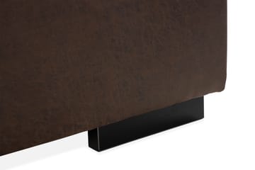 Cuba 4-seters Høyrevendt L-formet Sjeselongsofa i Manchester/Kunstlær inkl. Pynteputer - Brun / Beige - Møbler - Sofaer - Sofaer med sjeselong - 4 seters sofa med divan