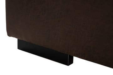 Cuba 4-seters Venstrevendt L-formet Sjeselongsofa i Kunstlær/Stoff inkl. Pynteputer - Brun / Beige - Møbler - Sofaer - Sofaer med sjeselong - 4 seters sofa med divan