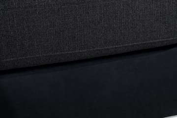 Cuba 4-seters Venstrevendt L-formet Sjeselongsofa i Kunstlær/Stoff inkl. Pynteputer - Svart / Grå - Møbler - Sofaer - Sofaer med sjeselong - 4 seters sofa med divan