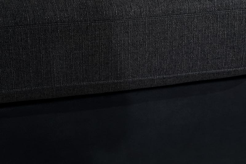 Cuba 4-seters Venstrevendt L-formet Sjeselongsofa i Kunstlær/Stoff - Svart / Grå - Møbler - Sofaer - Sofaer med sjeselong - 4 seters sofa med divan