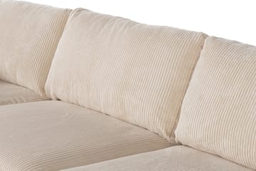 Cuba 4-seters Venstrevendt L-formet Sjeselongsofa i Manchester/Kunstlær - Brun / Beige - Møbler - Sofaer - Sofaer med sjeselong - 4 seters sofa med divan