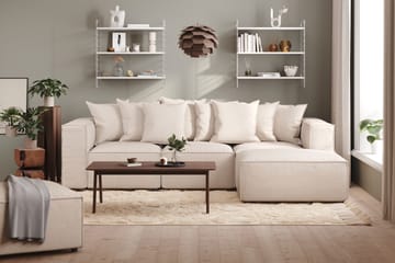 Cubo 4-seters Dyp Modulsofa med Divan i Stoff - Beige - Møbler - Sofaer - Sofaer med sjeselong - 3 seters sofa med divan