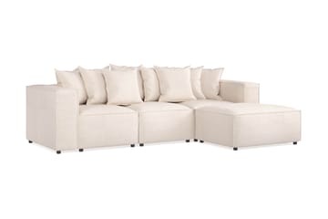 Cubo 4-seters Dyp Modulsofa med Divan i Stoff - Beige - Møbler - Sofaer - Sofaer med sjeselong - 3 seters sofa med divan