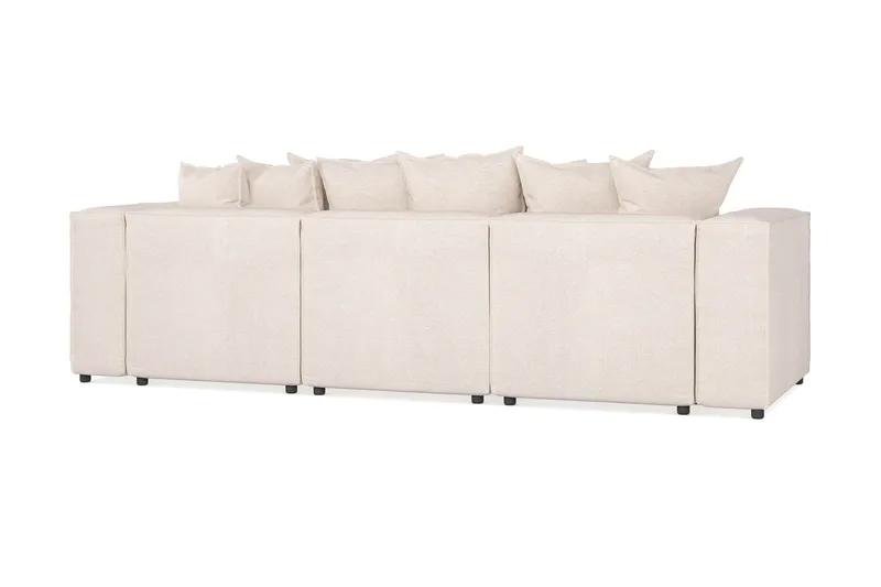 Cubo 4-seters Dyp Modulsofa med Divan i Stoff - Beige - Møbler - Sofaer - Sofaer med sjeselong - 3 seters sofa med divan