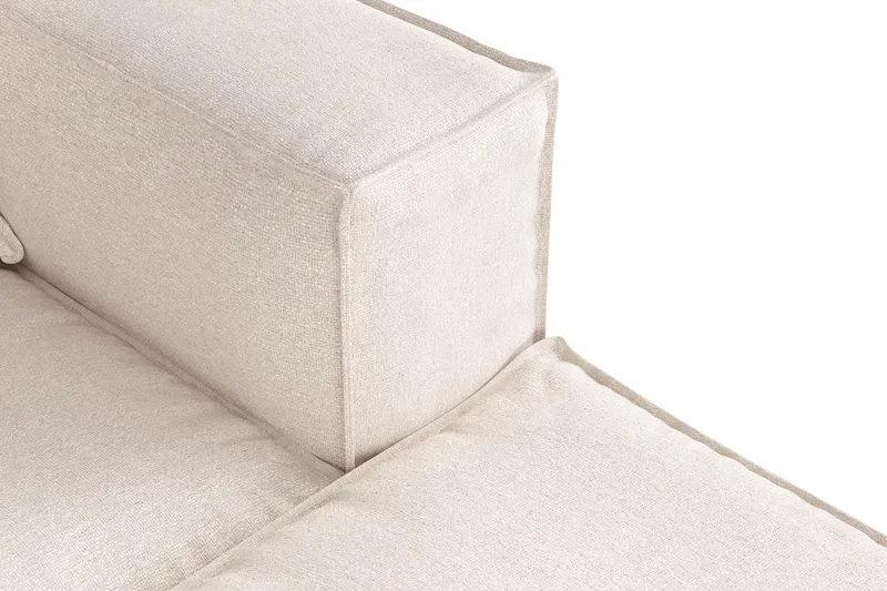 Cubo 4-seters Dyp Modulsofa med Divan i Stoff - Beige - Møbler - Sofaer - Sofaer med sjeselong - 3 seters sofa med divan