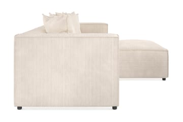Cubo 4-seters L-formet Dyp Modulsofa med Divan i Manchester - Beige - Møbler - Sofaer - Sofaer med sjeselong