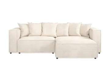 Cubo 4-seters L-formet Dyp Modulsofa med Divan i Manchester - Beige - Møbler - Sofaer - Sofaer med sjeselong