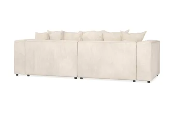 Cubo 4-seters L-formet Dyp Modulsofa med Divan i Manchester - Beige - Møbler - Sofaer - Sofaer med sjeselong