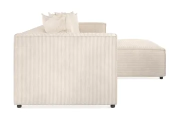 Cubo 4-seters L-formet Dyp Modulsofa med Divan i Manchester - Beige - Møbler - Sofaer - Sofaer med sjeselong