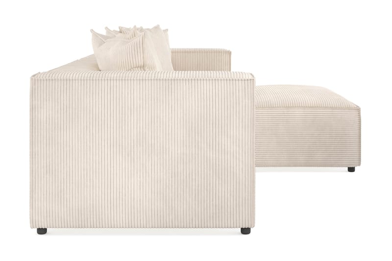 Cubo 4-seters L-formet Dyp Modulsofa med Divan i Manchester - Beige - Møbler - Sofaer - Sofaer med sjeselong