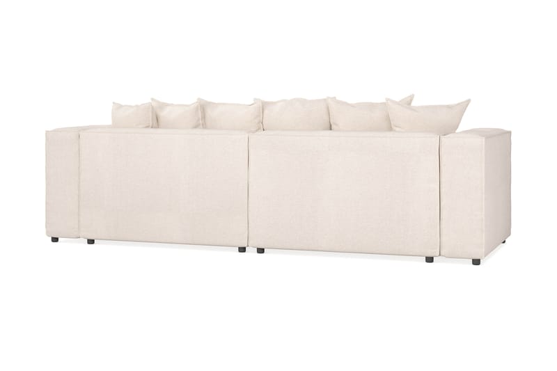Cubo 4-seters L-formet Dyp Modulsofa med Divan i Stoff - Beige - Møbler - Sofaer - Sofaer med sjeselong