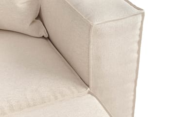 Cubo 4-seters L-formet Dyp Modulsofa med Divan i Stoff - Beige - Møbler - Sofaer - Sofaer med sjeselong