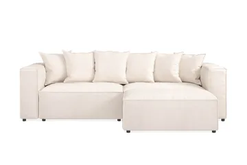 Cubo 4-seters L-formet Dyp Modulsofa med Divan i Stoff - Beige - Møbler - Sofaer - Sofaer med sjeselong