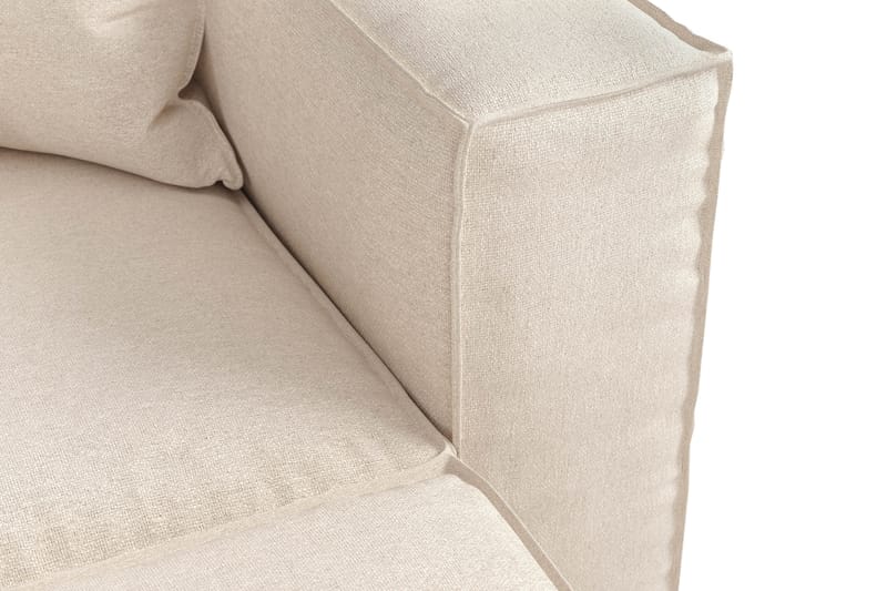 Cubo 4-seters L-formet Dyp Modulsofa med Divan i Stoff - Beige - Møbler - Sofaer - Sofaer med sjeselong