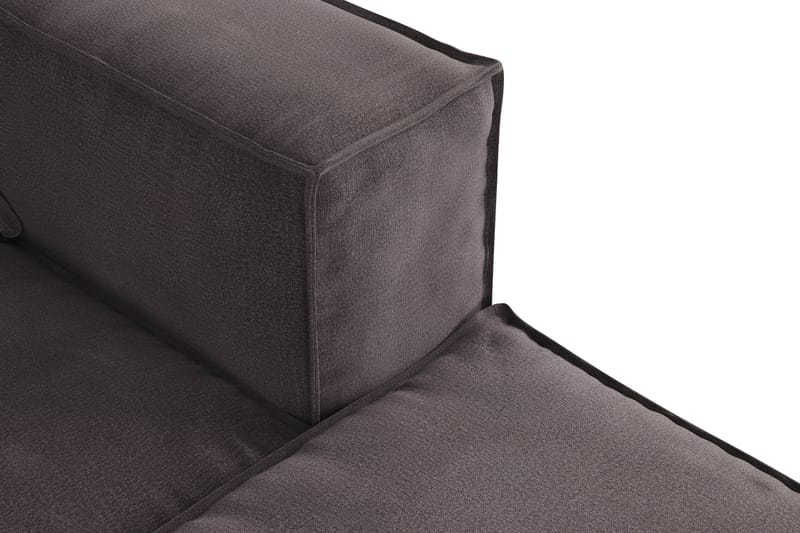 Cubo 4-seters Vendbar L-formet Dyp Modulsofa med Divan i Fløyel - Mørk grå - Møbler - Sofaer - Sofaer med sjeselong - 3 seters sofa med divan