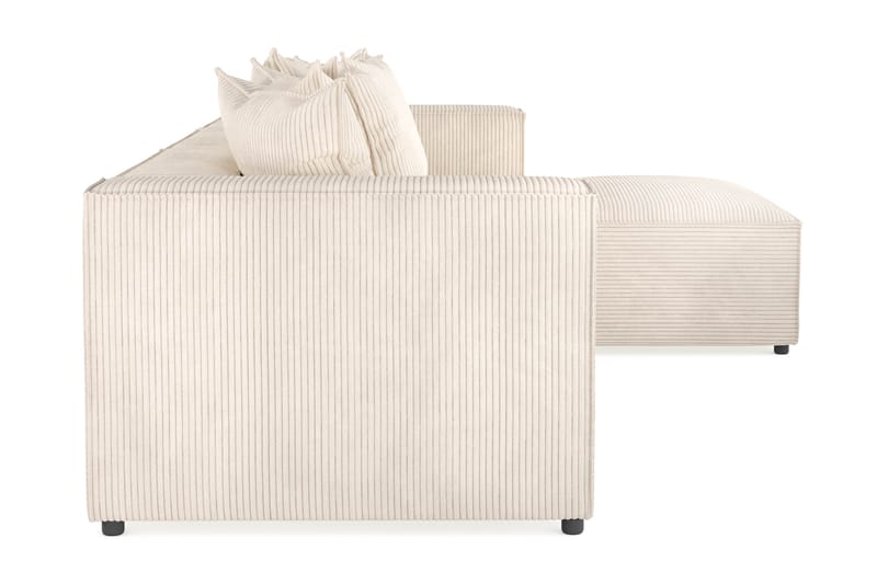 Cubo 4-seters Vendbar L-formet Dyp Modulsofa med Divan i Manchester - Beige - Møbler - Sofaer - Sofaer med sjeselong - 3 seters sofa med divan