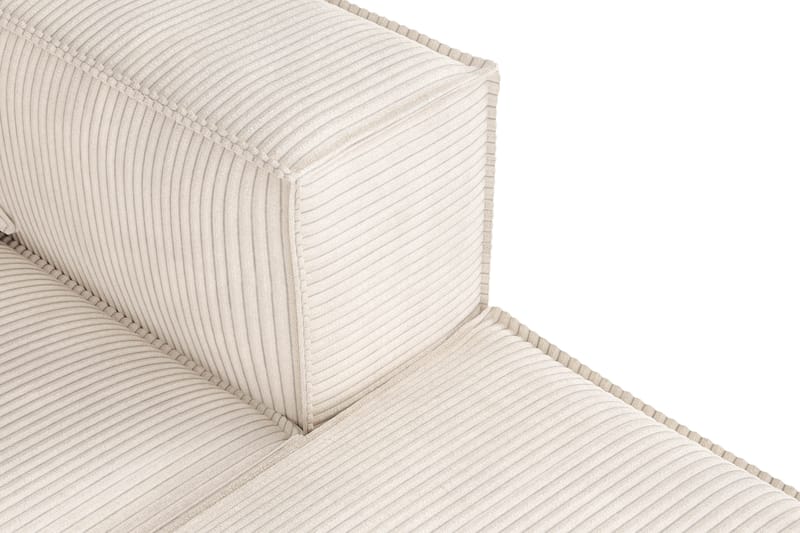 Cubo 4-seters Vendbar L-formet Dyp Modulsofa med Divan i Manchester - Beige - Møbler - Sofaer - Sofaer med sjeselong - 3 seters sofa med divan