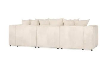 Cubo 4-seters Vendbar L-formet Dyp Modulsofa med Divan i Manchester - Beige - Møbler - Sofaer - Sofaer med sjeselong - 3 seters sofa med divan