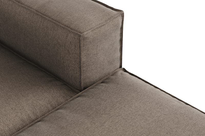 Cubo 4-seters Vendbar L-formet Dyp Modulsofa med Divan i Stoff - Grå - Møbler - Sofaer - Sofaer med sjeselong - 3 seters sofa med divan