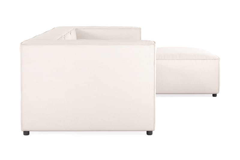 Cubo 4-seters Vendbar L-formet Dyp Modulsofa med Divan i Stoff - Hvit - Møbler - Sofaer - Sofaer med sjeselong - 3 seters sofa med divan