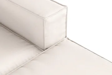 Cubo 4-seters Vendbar L-formet Dyp Modulsofa med Divan i Stoff - Hvit - Møbler - Sofaer - Sofaer med sjeselong - 3 seters sofa med divan