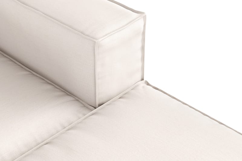 Cubo 4-seters Vendbar L-formet Dyp Modulsofa med Divan i Stoff - Hvit - Møbler - Sofaer - Sofaer med sjeselong - 3 seters sofa med divan