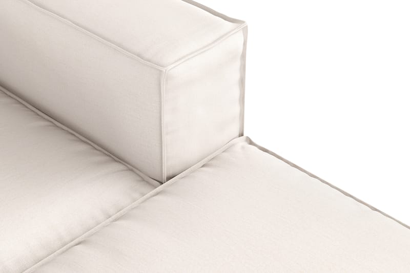 Cubo 4-seters Vendbar L-formet Dyp Modulsofa med Divan i Stoff - Hvit - Møbler - Sofaer - Sofaer med sjeselong - 3 seters sofa med divan