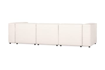 Cubo 4-seters Vendbar L-formet Dyp Modulsofa med Divan i Stoff - Hvit - Møbler - Sofaer - Sofaer med sjeselong - 3 seters sofa med divan