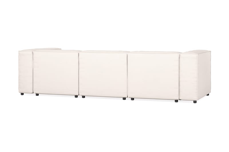 Cubo 4-seters Vendbar L-formet Dyp Modulsofa med Divan i Stoff - Hvit - Møbler - Sofaer - Sofaer med sjeselong - 3 seters sofa med divan