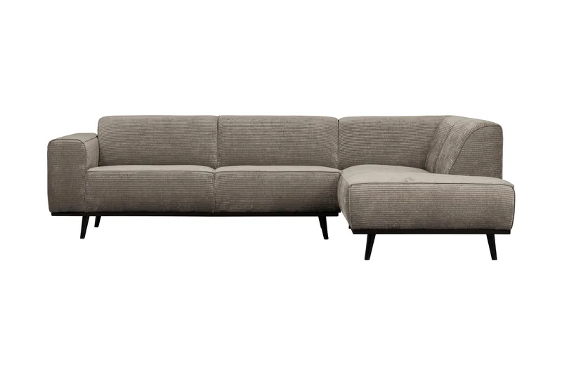 Deansh 3-seters Sofa med Sjeselong Høyre, Mørkebeige