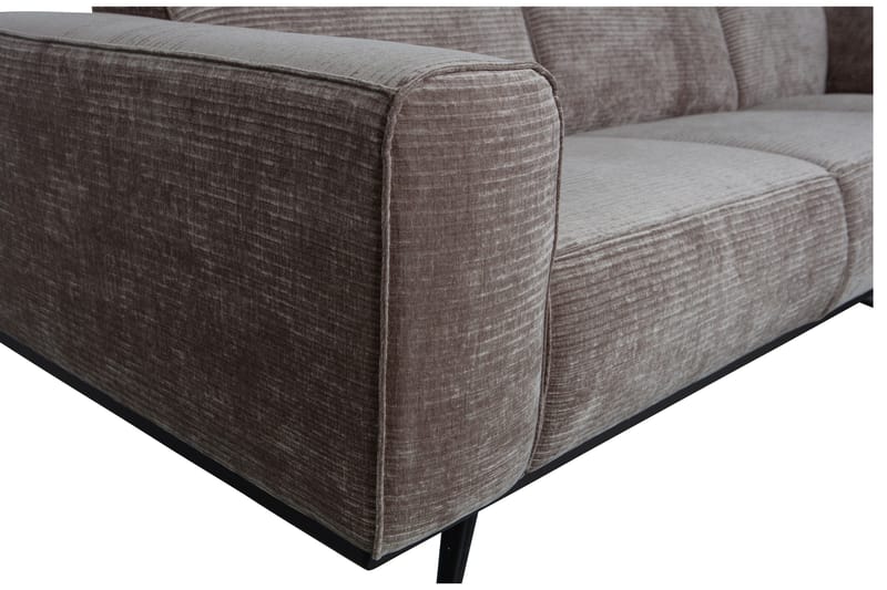 Deansh 3-seters Sofa med Sjeselong Høyre - Taupe - Møbler - Sofaer - Sofaer med sjeselong - 4 seters sofa med divan