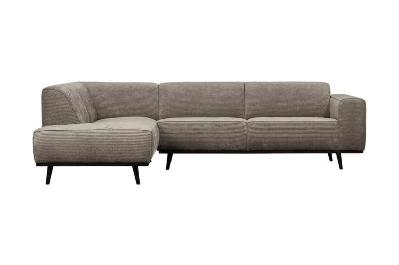 Deansh 3-seters Sofa med Sjeselong Venstre, Mørkebeige